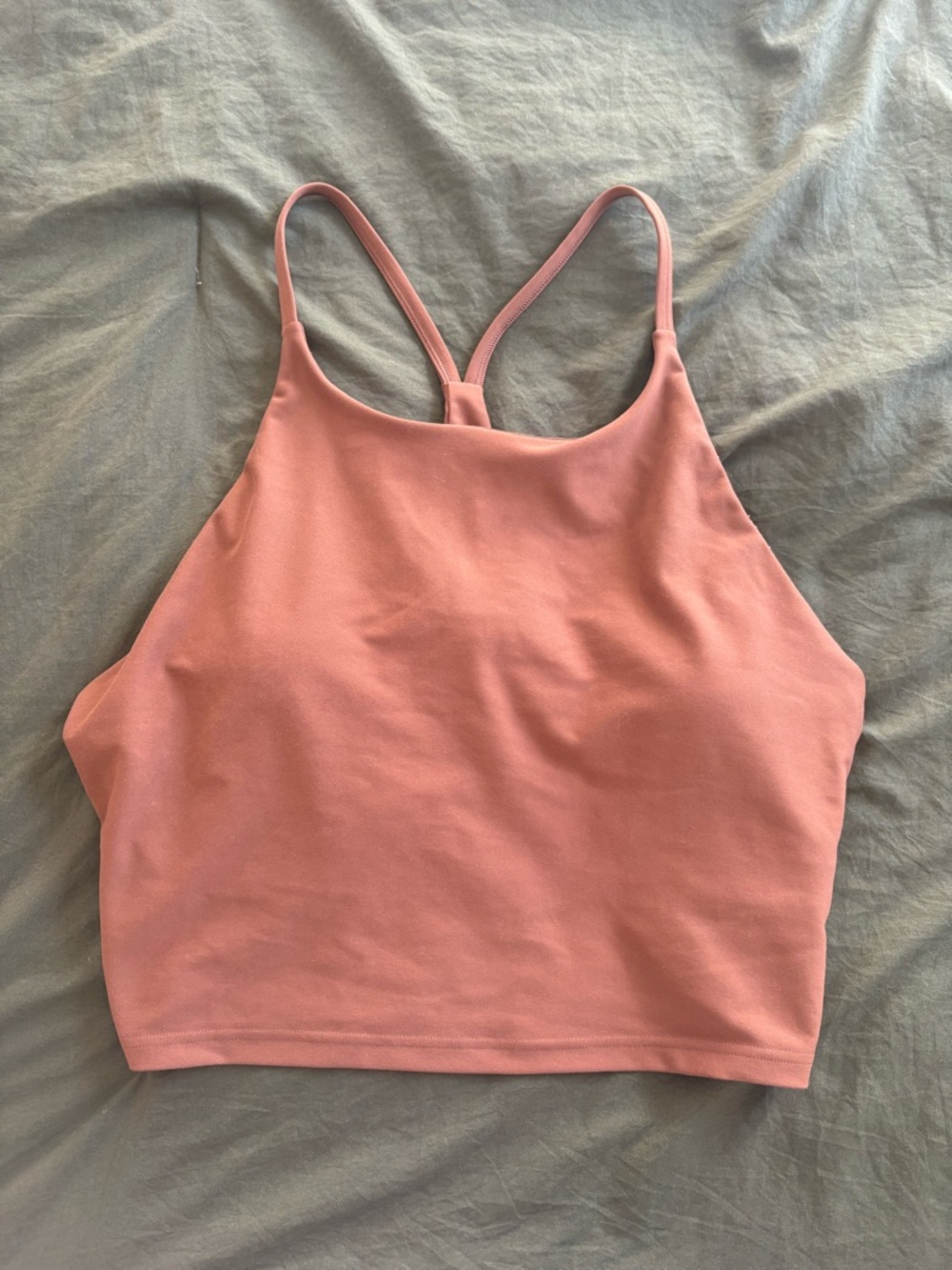 Athletic Cropped Tank Top Brown